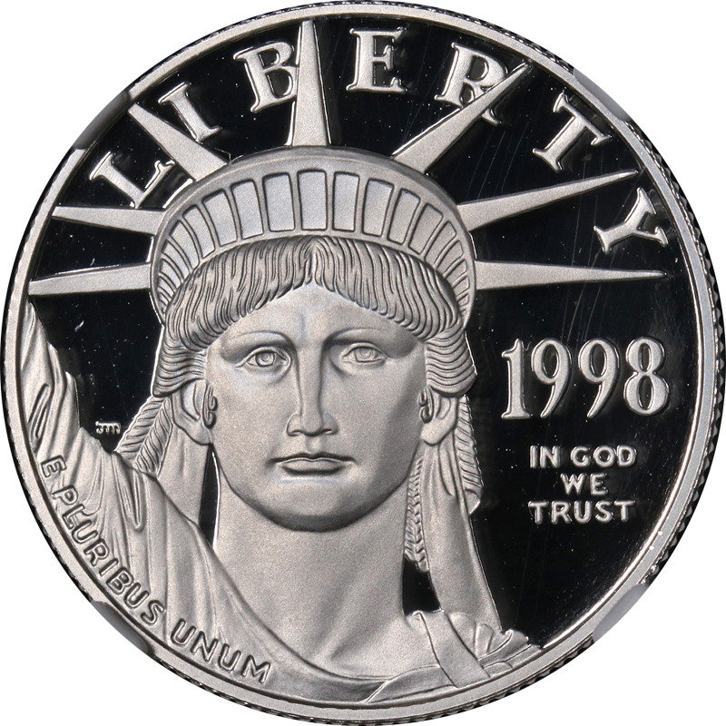 1998-W Platinum American Eagle $50 NGC PF70 Ultra Cameo STOCK