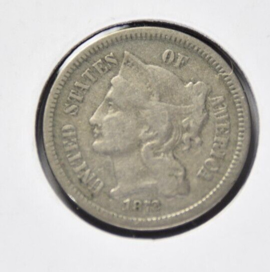 3 cent nickel 1872 VG