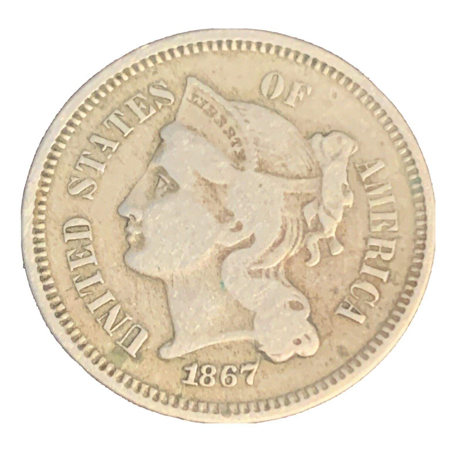 1867 3 Cent Nickel P539