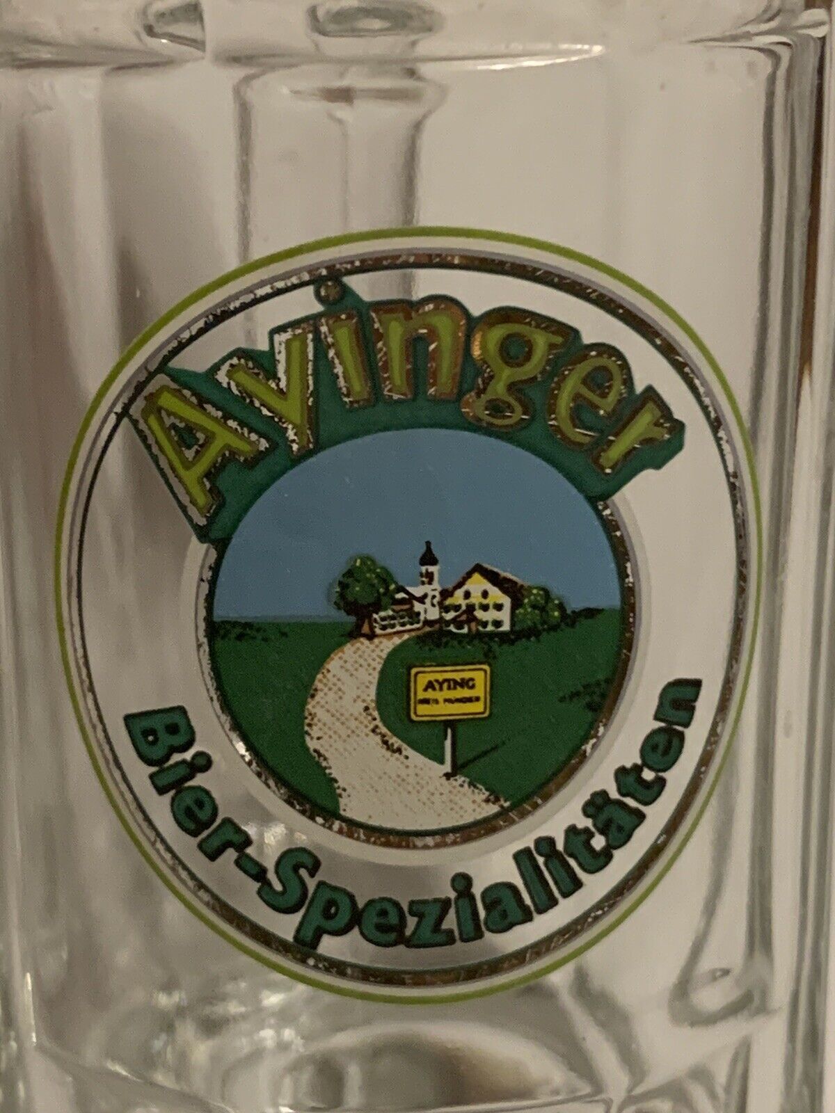 Vintage Ayinger Beer Glass Mug 0.2 Liter Bier- Spezialiaten