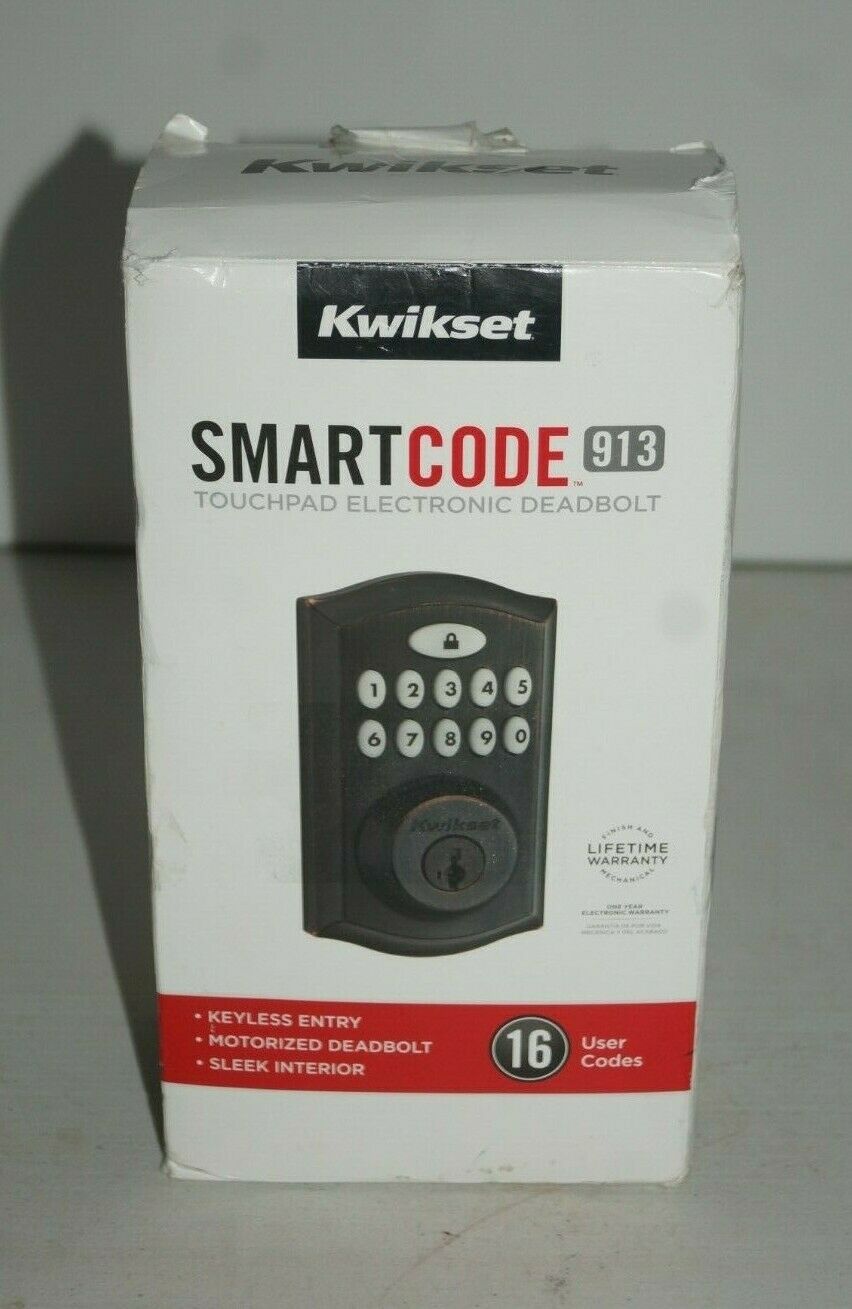 New Kwikset 46101-001 Smartcode 913 Bronze Electronic Deadbolt Free Priority S&h