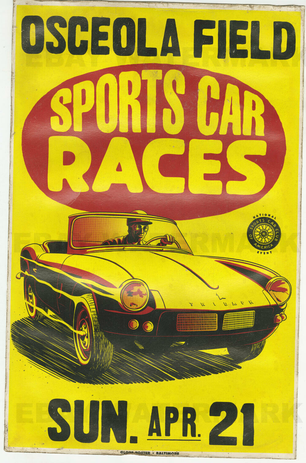 1960's Triumph Spitfire Osceola Florida Race Vintage Advertising Poster 11x17