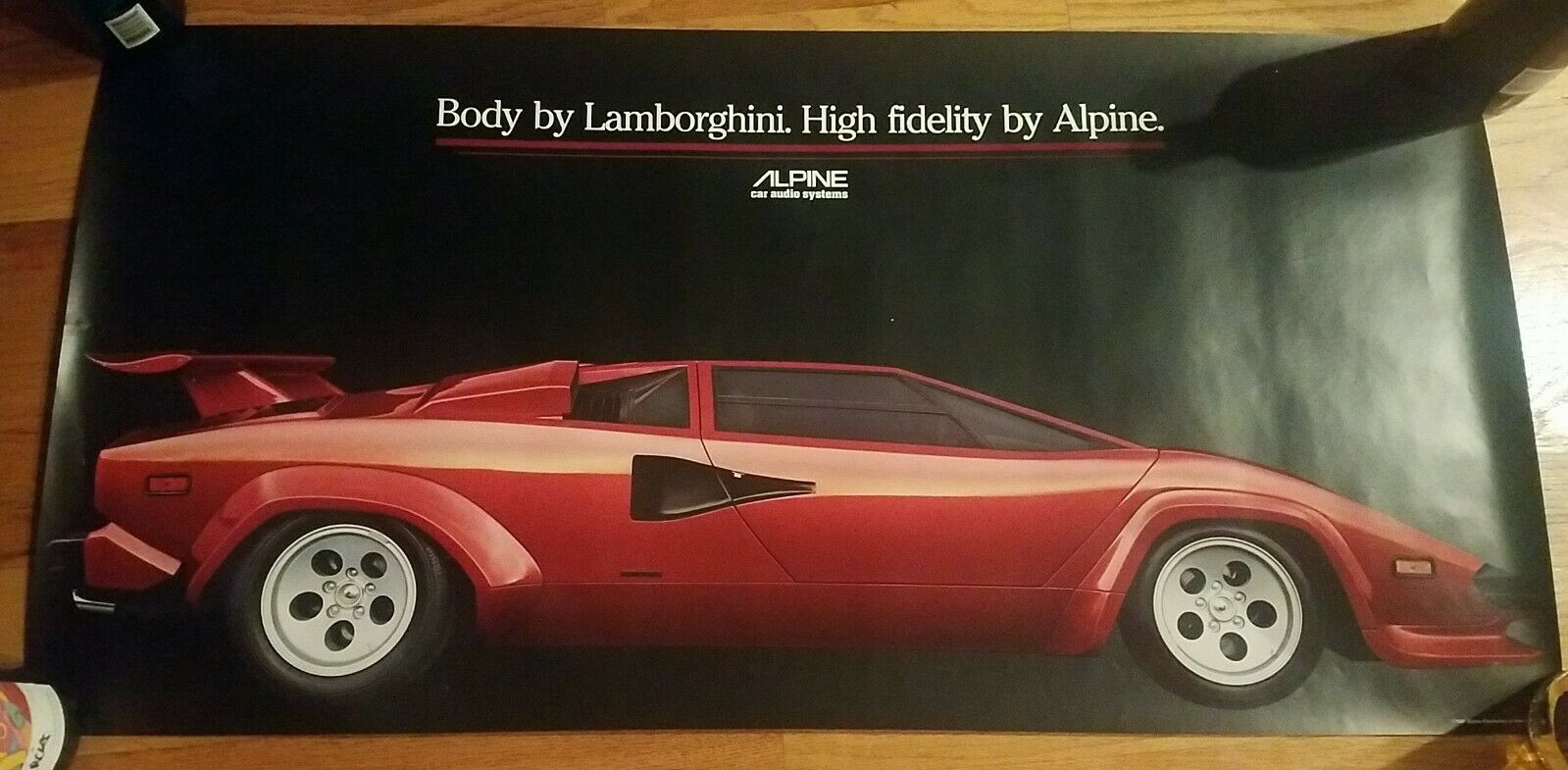 1981 Body By Lamborghini High Fidelity By Alpine Car Poster 37x18.5