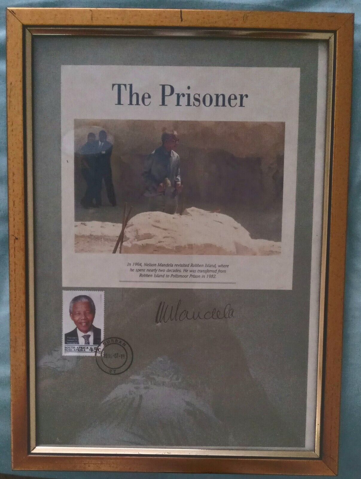 Nelson Mandela Original Signed "the Prisoner" With Coa