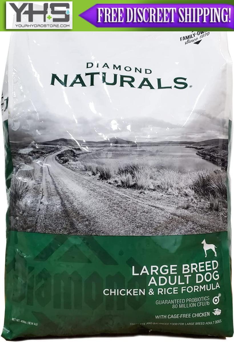 DARK GREEN BAG Diamond Naturals Dog Food - LARGE BREED ADULT Chicken & Rice Form