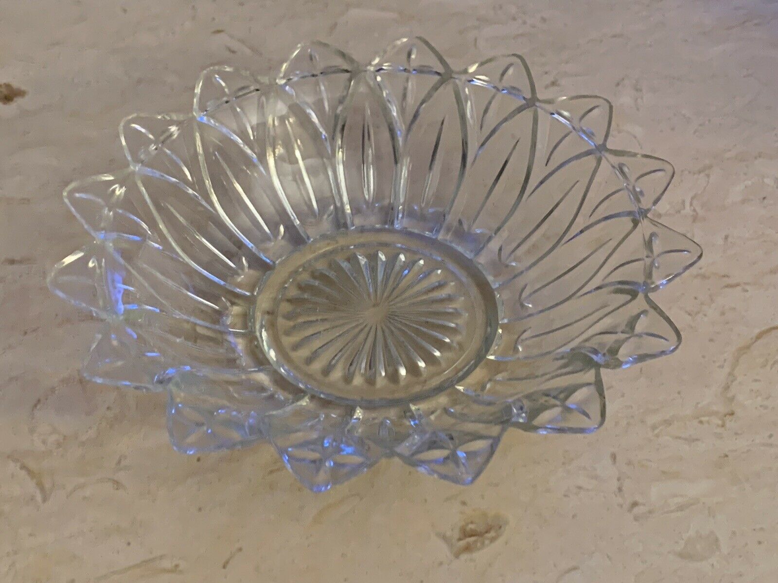 Vintage 10 Inch Cut Glass Bowl.