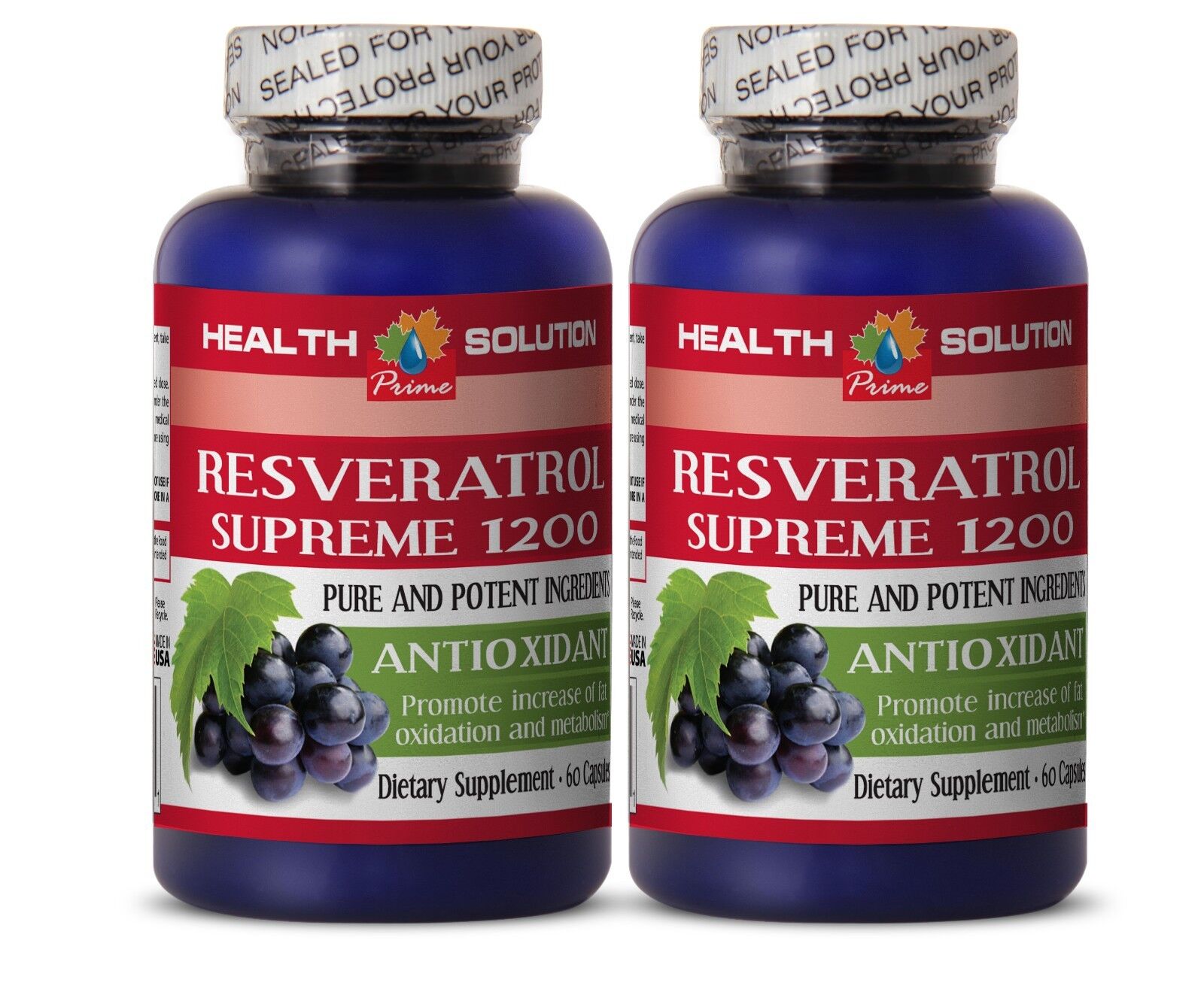 Astragalus Root Powder - Premium Resveratrol 1200mg - Heart Support 2 Bottles