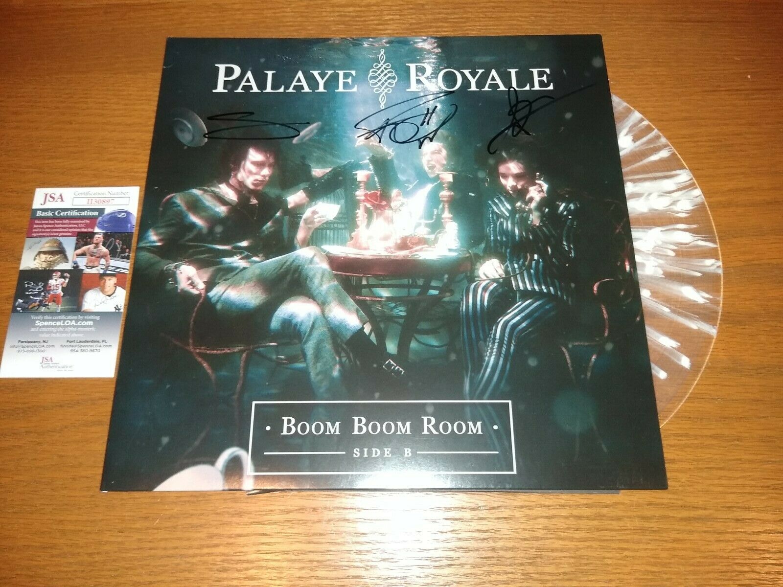 Palaye Royale Boom Boom Room Side B Signed Jsa Vinyl Lp Record Hard Rock Clear