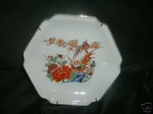 Vintage Pheasant Plate  Dish With Wire Hanger Japan