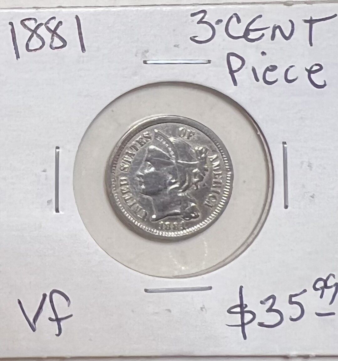 1881 Three Cent Piece Nickel 3C Nice Coin!!