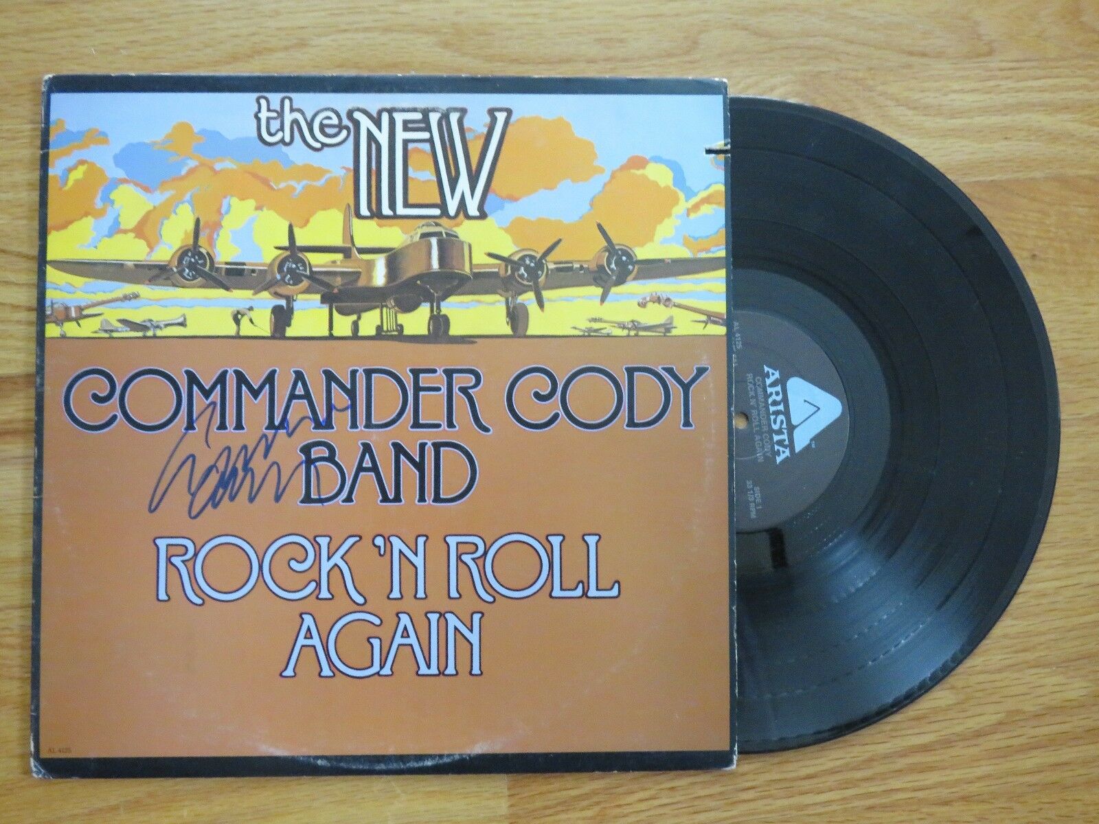 COMMANDER CODY & His LOST PLANET AIRMEN signed 1977 ROCK 'N ROLL AGAIN Record