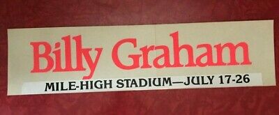 Billy Graham Crusade Mile High Stadium Denver Colorado July 1987 Bumper Sticker