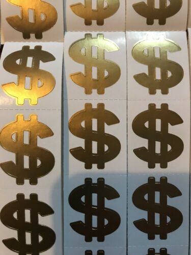 50 $ Gold Dollar Sign Tanning Sticker Stickers Scrapbooking Crafts