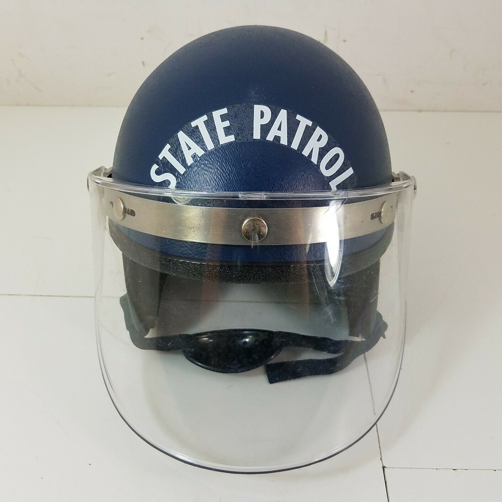 Super Seer Riot Helmet With Clear Face Shield Blue Size Large, Vintage