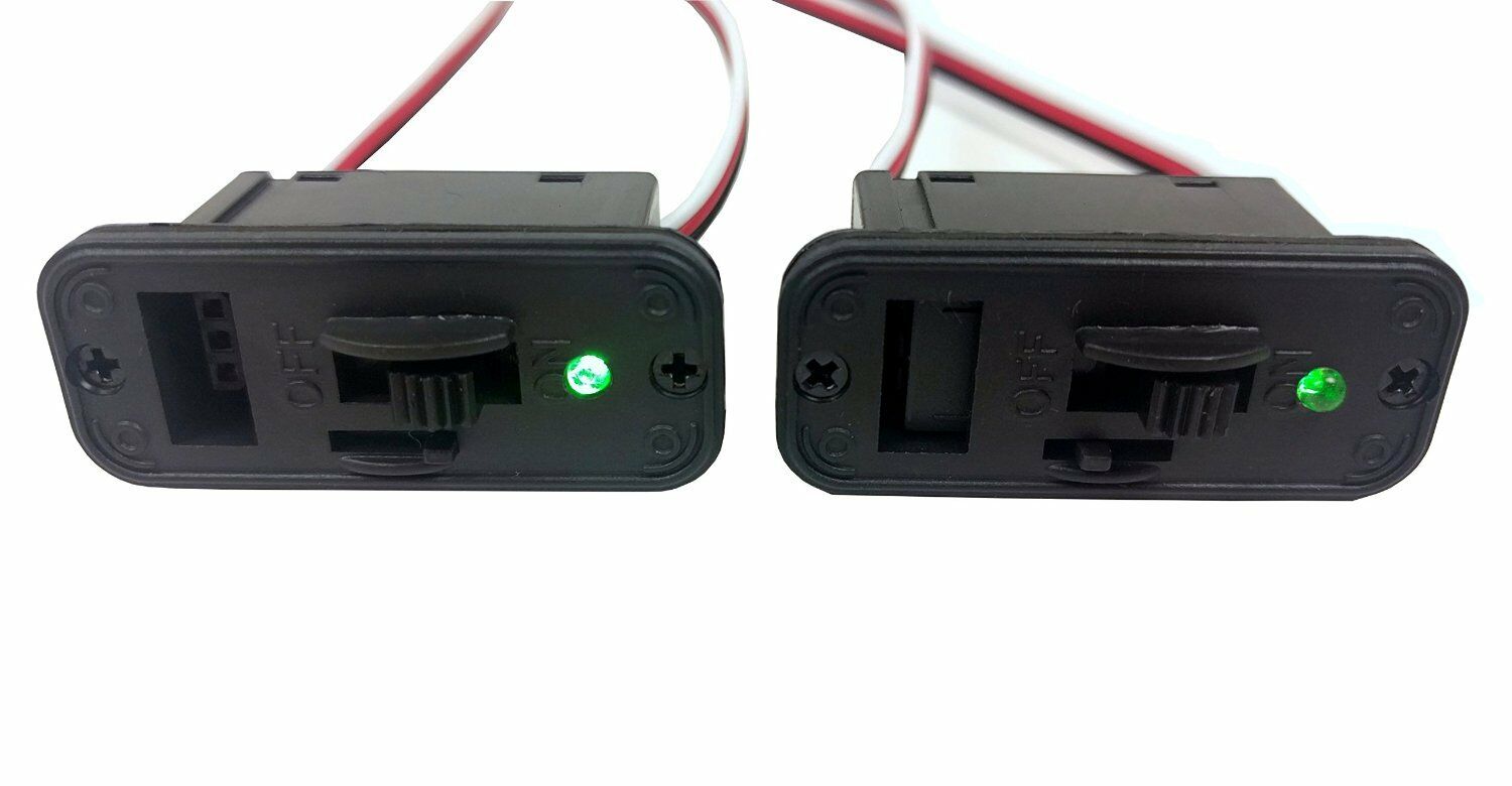 Apex Rc Products Futaba Style Hd On/off Switches W/led +charge Port 2 Pack #1060