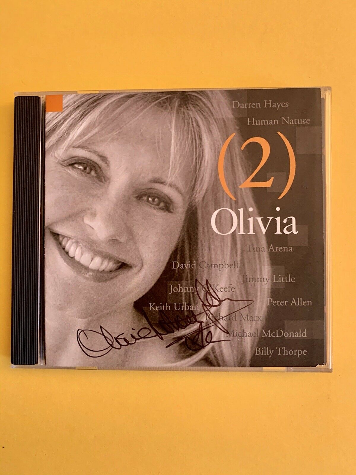 OLIVIA NEWTON-JOHN (2) Olivia cd Signed mint features duets w/ various artists