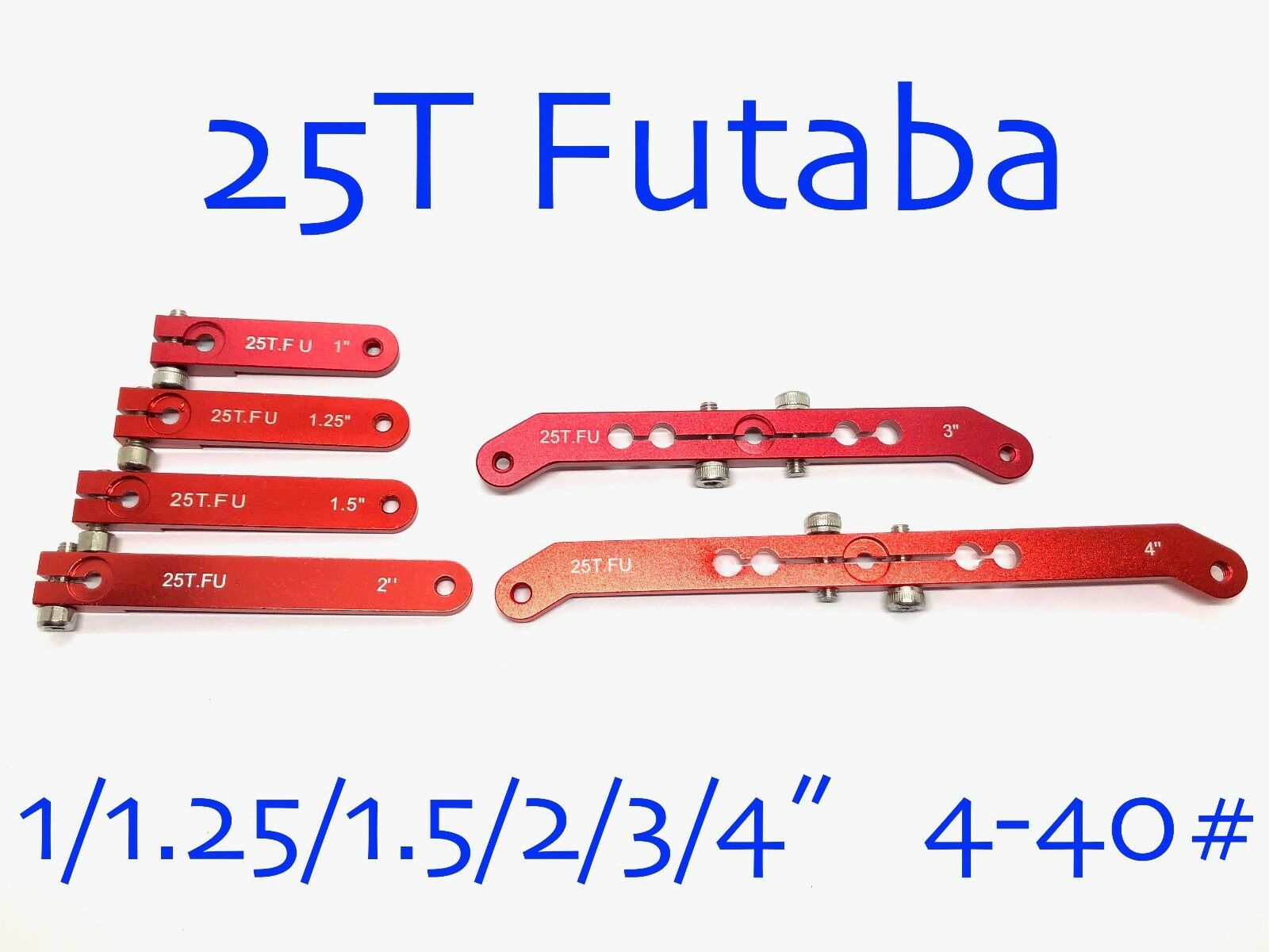 1pc 1/1.25/1.5/2/3/4" 25t Aluminum Servo Arm Horn For Futaba Savox 4-40# Thread