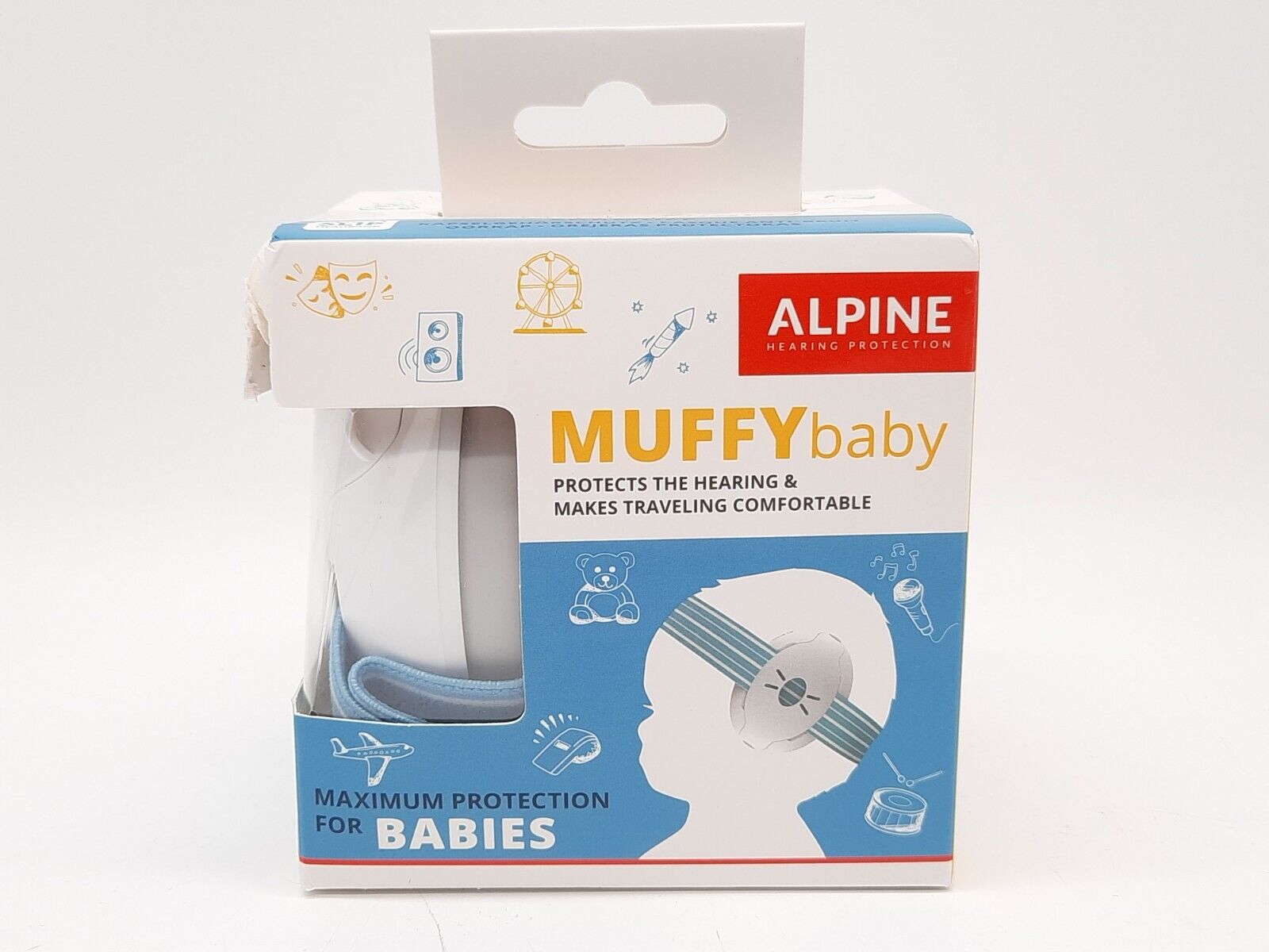 Muffy Baby Alpine Hearing Protection Baby Traveling Ear Muffs w/ Bag NEW
