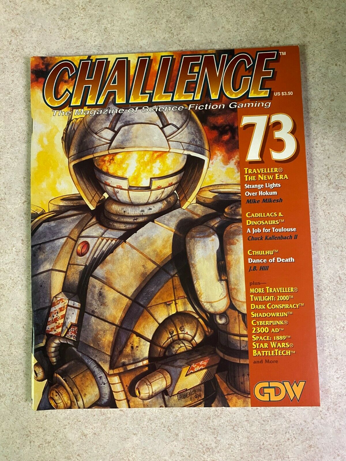 Vintage Challenge Issue 73 Magazine Retro Science Fiction Gaming Tsr #475a