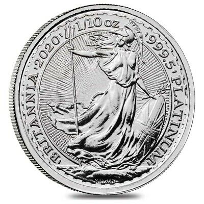 2020 Great Britain 1/10 oz Platinum Britannia Coin .9995 Fine BU