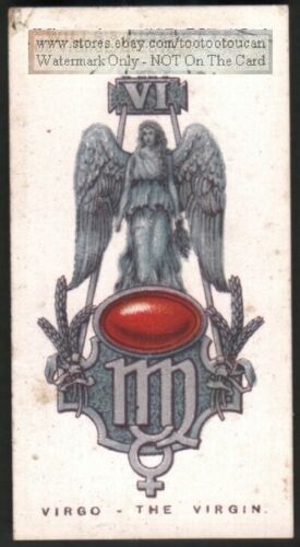 Astrology Signs Virgo The Virgin  Original 1920s Trade Card