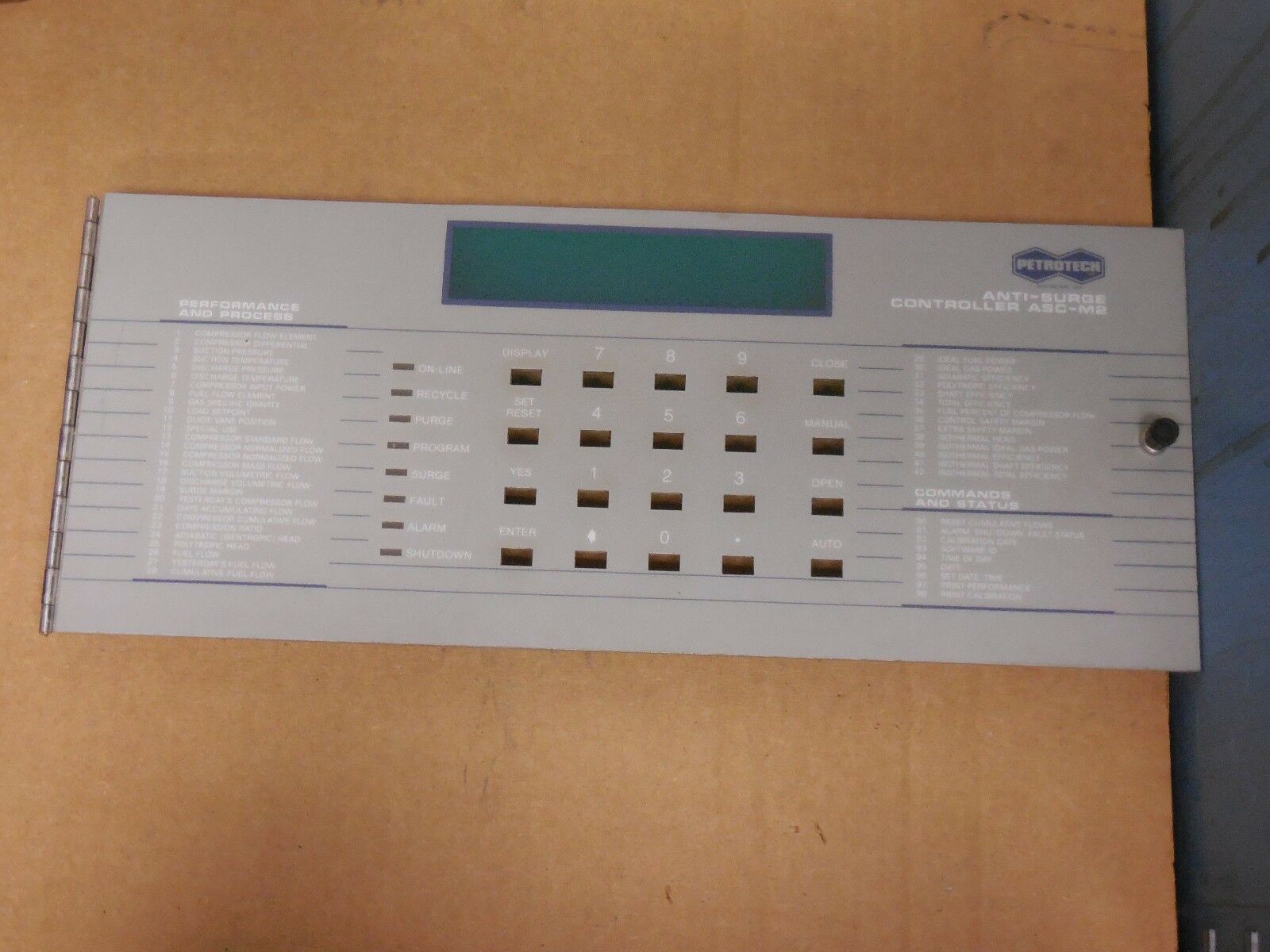 Petrotech Anti-surge Controller Display Panel Interface Asc-m2 Ascm2