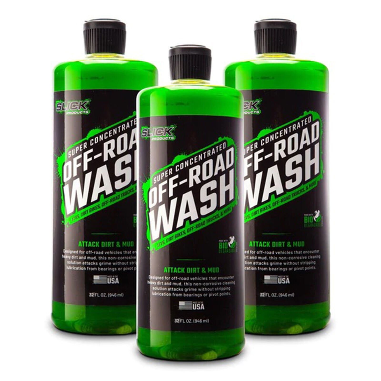 Slick Products Off-Road Extra Thick Foaming Cleaning Solution | 32oz | 3-Pack