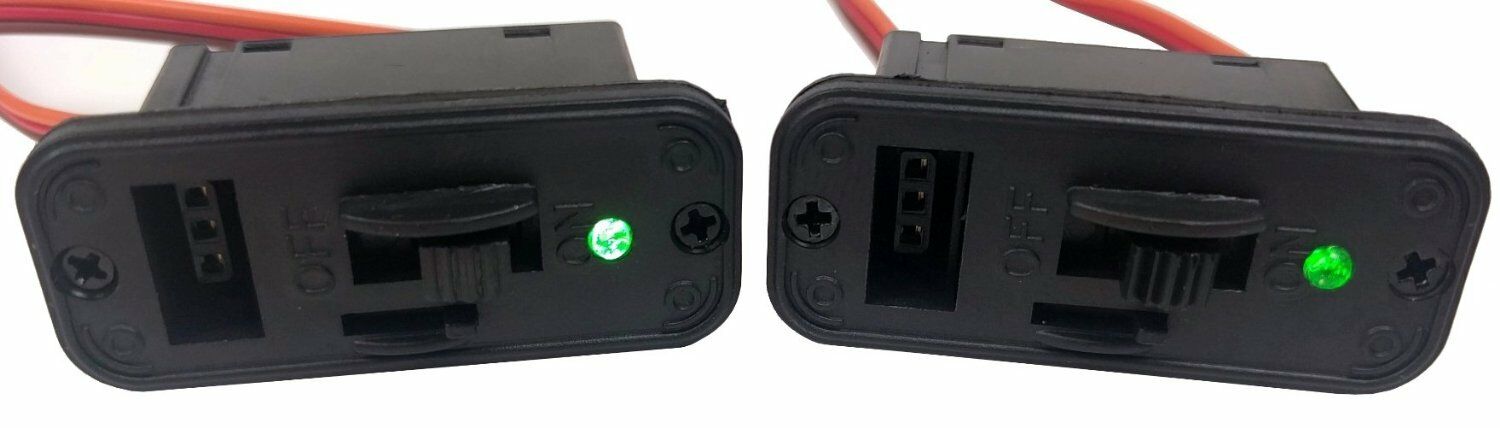 Apex Rc Products Jr Style Hd On/off Switches W/led + Charge Port - 2 Pack #1061