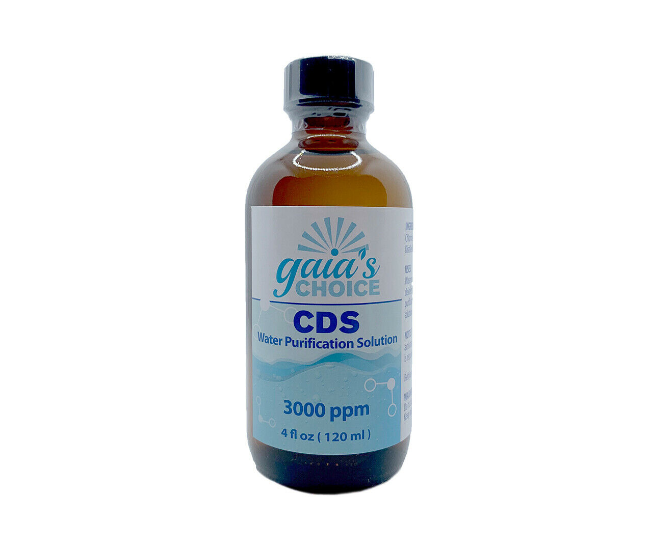 1 Bottle Cds 4oz 3000 Ppm - Chlorine DiÓxide Solution - DiÓxido De Cloro