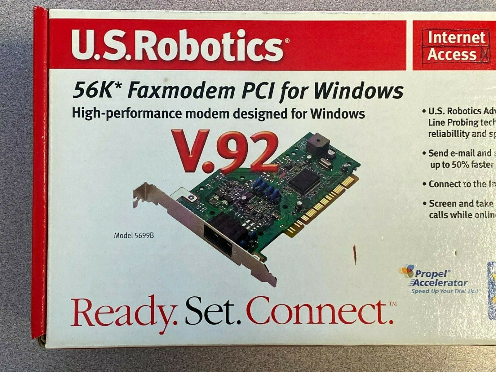USROBOTICS, USR5699B, INTERNAL FAX MODEM 56KBPS PCI