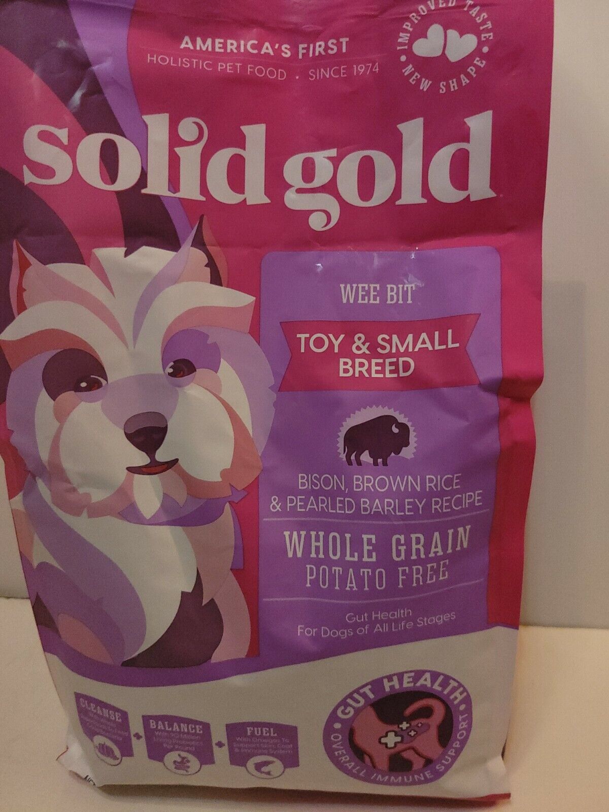 Solid Gold Wee Bit Toy Small Dog Bison Rice 12 Lbs Exp 10/23  Free Ship