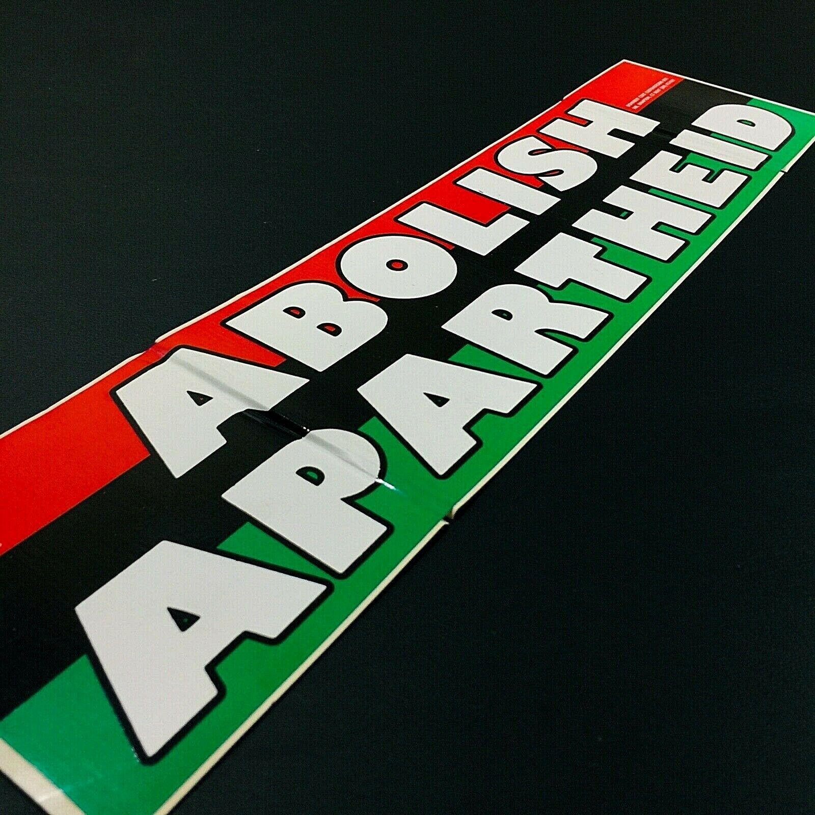 Vtg Abolish Apartheid Sticker 80's African Civil Rights Equality Mandela Decal