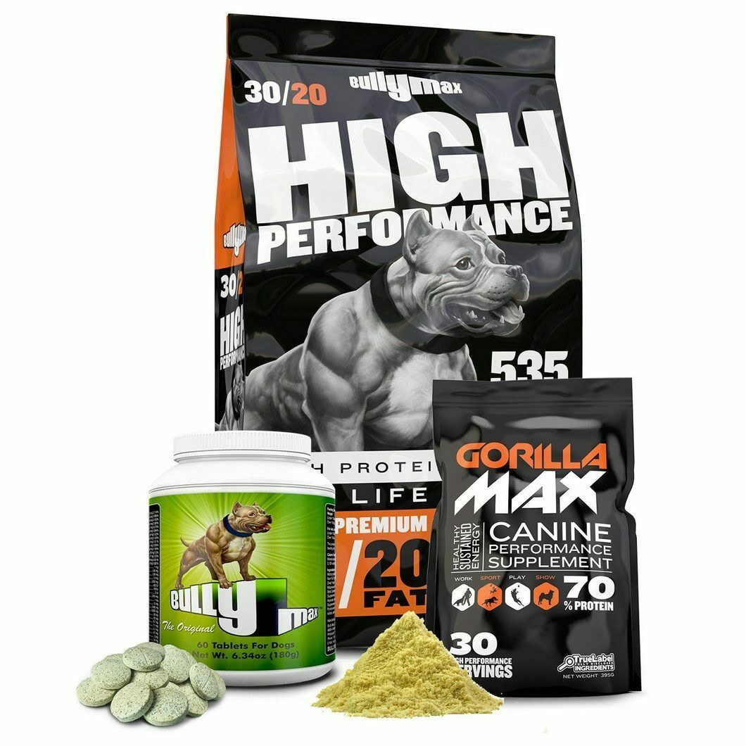 Bully Max Complete Muscle Building Package (Dog food + Gorilla Max + Bully Max)