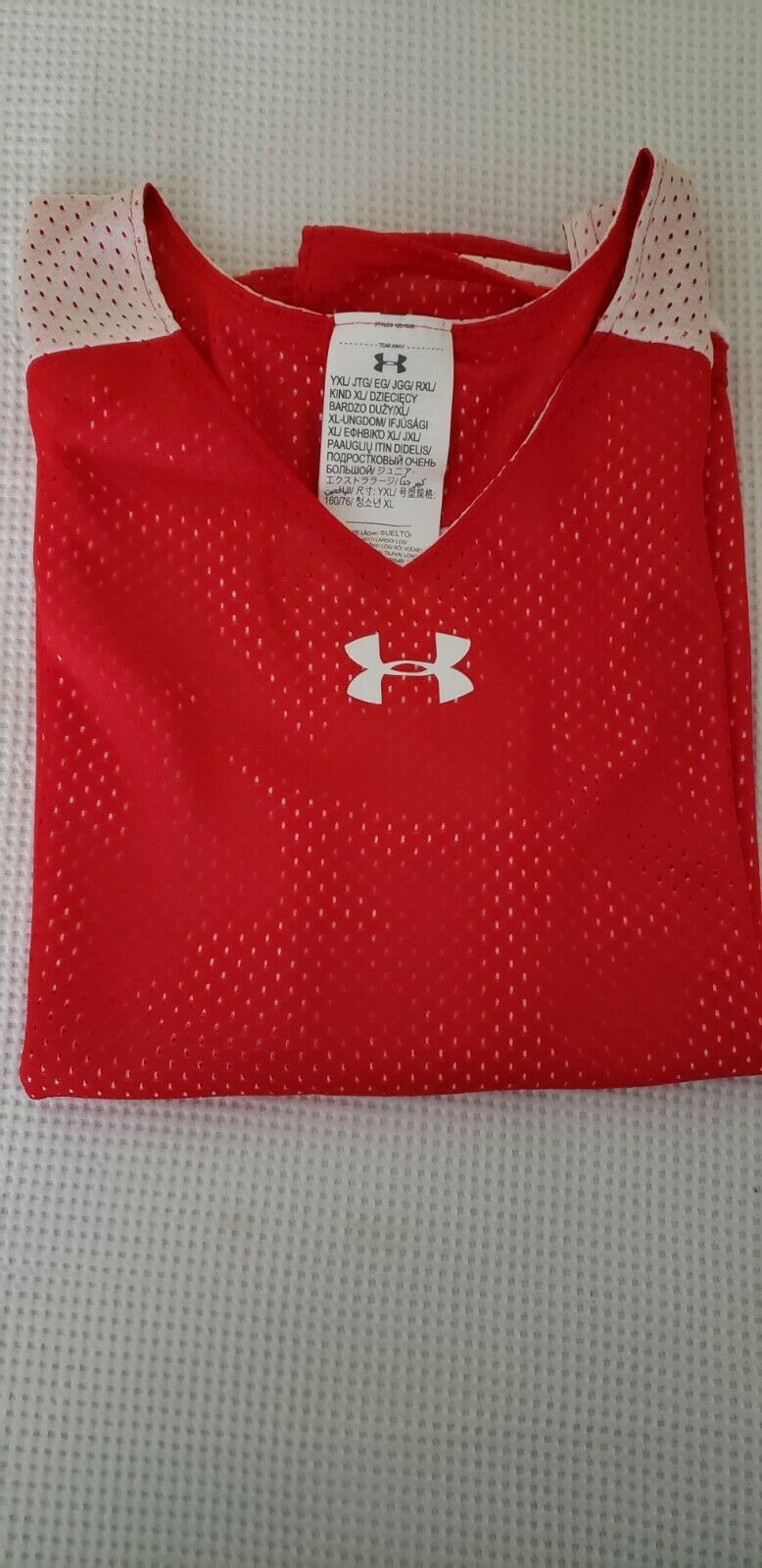 Under Armour Jersey Youth XL Red And White NWT Reversible
