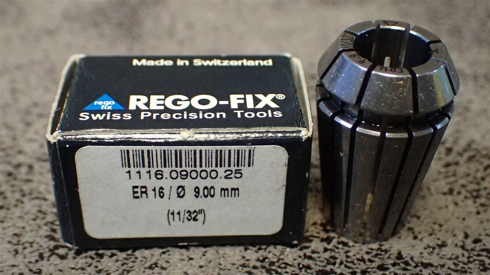 1116.09000.25 Rego-fix 9mm-8mm Er16 Standard Cooling Collet, 11/32", .3543-.315"