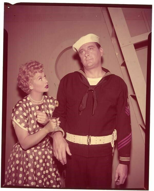 Lucille Ball I Love Lucy Handcuffed To Sailor Original 5x4 Color Transparency
