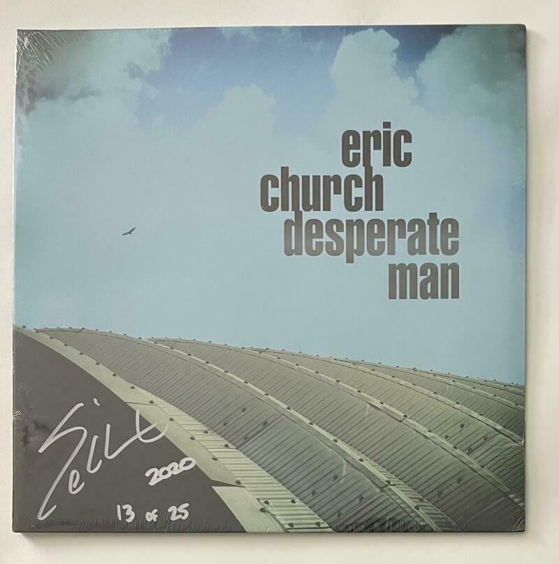 ERIC CHURCH SIGNED AUTOGRAPH ALBUM VINYL RECORD DESPERATE MAN - SEALED #13/25